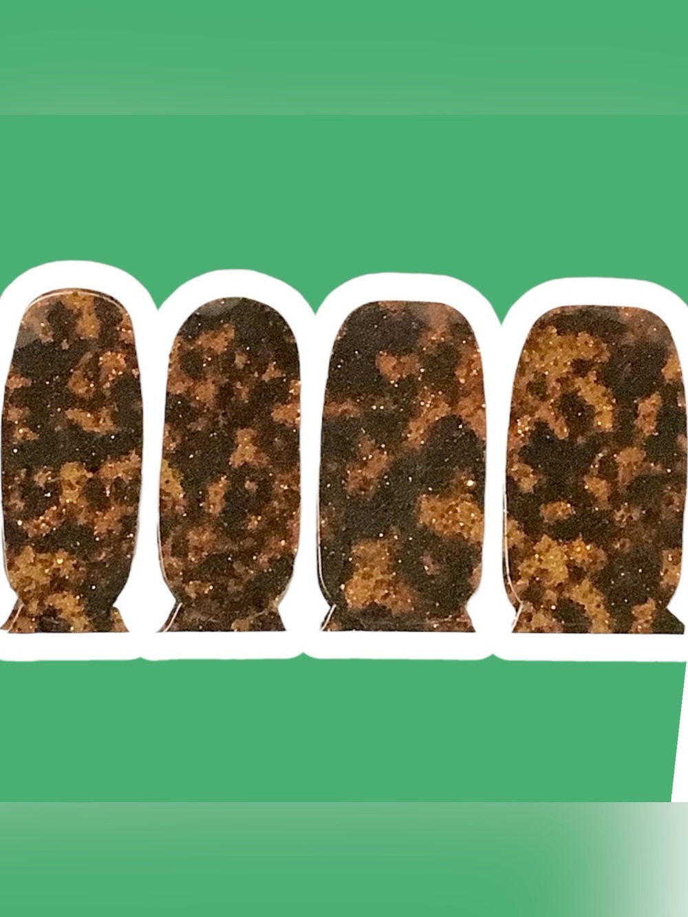 Color Street Tortoiseshell Glitter Nail Strips - Brown & Gold. NWT